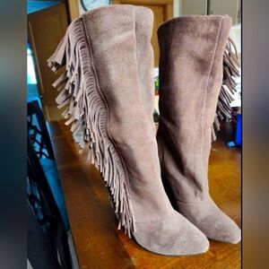 Suede Fringe Boots